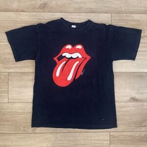 Vintage 2002 Rolling Stones Tour Black T-Shirt Adult Size Medium Y2K VTG